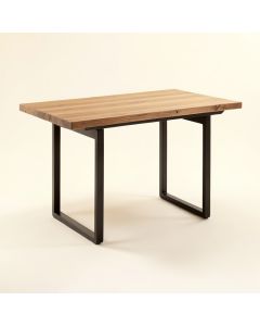 Carle Wood And Metal Dining Table (synthetic illustration; no displayed measurements)