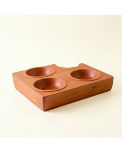Briar Field Pet Feeding Stand With Two Plain Empty Bowls - Terracotta (synthetic illustration; no displayed measurements)
