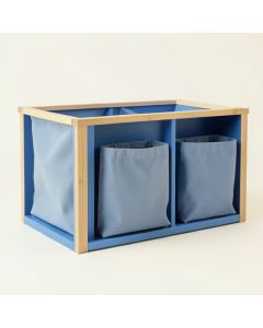 Oak Bend Laundry Sorting Station With Plain Removable Bags - Blue (synthetic illustration; no displayed measurements)