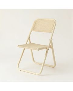 Hill Dale Folding Outdoor Chair - Cream (synthetic illustration; no displayed measurements)