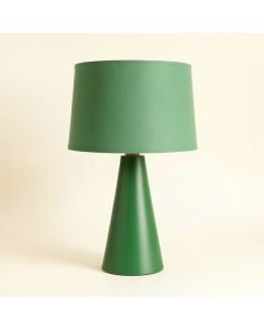 Aspen Arc Table Lamp With A Plain Fabric Shade (synthetic illustration; no displayed measurements)