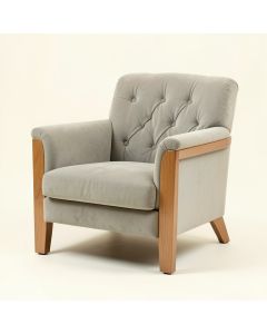 Everett 26.75 '' Wide Tufted Polyester Armchair (synthetic illustration; no displayed measurements)