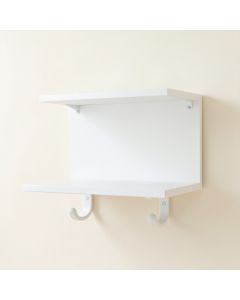 Shore Arc Wall-Mounted Entryway Organizer Shelf - White (synthetic illustration; no displayed measurements)