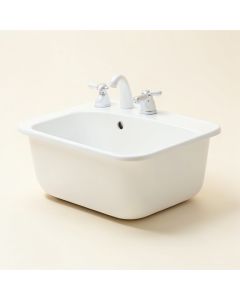 Farmstead 45-In X 25-In X 9-In Top-Mount/Wall-Mount Kitchen Sink With Two Faucet Holes (synthetic illustration; no displayed measurements)