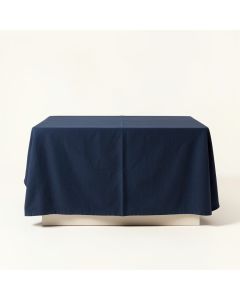 Hazel Branch Flat Bed Sheet - Navy (synthetic illustration; no displayed measurements)