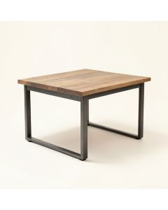 Dorset Rustic Metal Solid Wood Dining Table (synthetic illustration; no displayed measurements)