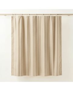 Holly Crest Shower Curtain Hanging Flat From A Plain Rod - Beige (synthetic illustration; no displayed measurements)