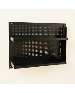 Oak Arc Empty Wall-Mounted Tool Organizer Panel (synthetic illustration; no displayed measurements)