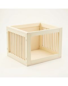 Alder Field Empty Furniture-Style Pet Crate - Cream (synthetic illustration; no displayed measurements)