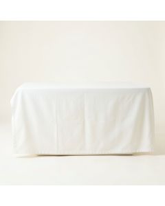 Vale Branch Flat Bed Sheet - White (synthetic illustration; no displayed measurements)
