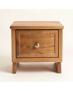 1 - Drawer Solid Wood Nightstand (synthetic illustration; no displayed measurements)