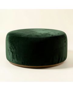 Hannah 19 '' Velvet Round Cocktail Ottoman (synthetic illustration; no displayed measurements)