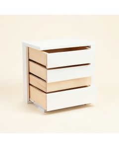 Laurel Bridge Small-Parts Storage Drawer Cabinet - White (synthetic illustration; no displayed measurements)