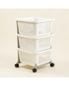 3 Tier Removable Laundry Basket Rolling Laundry Cart (synthetic illustration; no displayed measurements)