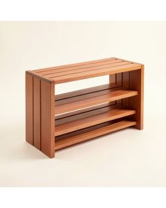 Birch Arc Shoe Storage Bench (synthetic illustration; no displayed measurements)