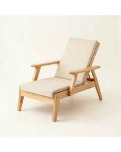 Wren Crest Outdoor Lounge Chair - Beige (synthetic illustration; no displayed measurements)