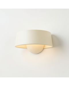 Olive Brook Wall Sconce Mounted On A Plain Wall - Ivory (synthetic illustration; no displayed measurements)