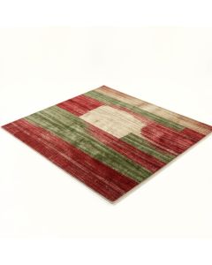 Ombre Beige/Red/Green Area Rug (synthetic illustration; no displayed measurements)