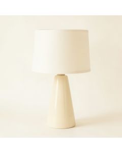 Flint Crossing Table Lamp With A Plain Fabric Shade - Cream (synthetic illustration; no displayed measurements)