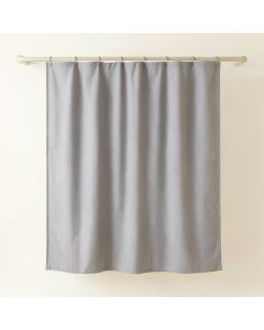 Elm Bridge Shower Curtain Hanging Flat From A Plain Rod - Gray (synthetic illustration; no displayed measurements)
