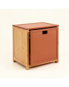 Hill Dell Freestanding Pull-Out Hamper Cabinet - Terracotta (synthetic illustration; no displayed measurements)