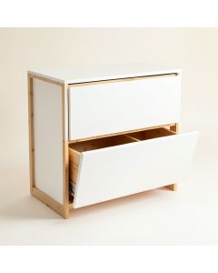 Fern Brook Freestanding Pull-Out Hamper Cabinet - White (synthetic illustration; no displayed measurements)