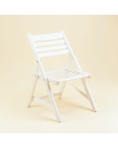 Rowan Brook Folding Outdoor Chair - White (synthetic illustration; no displayed measurements)
