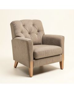 Finn 34 '' Wide Tufted Polyester Armchair (synthetic illustration; no displayed measurements)