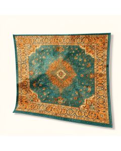 Berryville Oriental Teal/Orange Indoor / Outdoor Area Rug (synthetic illustration; no displayed measurements)