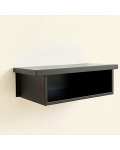 Sage Crest Wall-Mounted Shelf - Black (synthetic illustration; no displayed measurements)