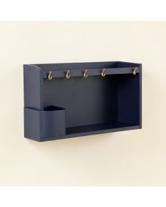 Lake Crest Wall-Mounted Entryway Organizer Shelf - Navy (synthetic illustration; no displayed measurements)