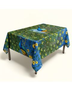 Peacock Tablecloth (synthetic illustration; no displayed measurements)