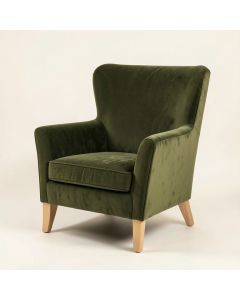 Loftis 27.6 '' Wide Velvet Wingback Chair (synthetic illustration; no displayed measurements)