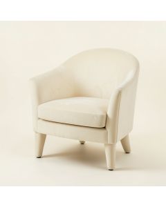 Cliff Dell Upholstered Armchair - Ivory (synthetic illustration; no displayed measurements)