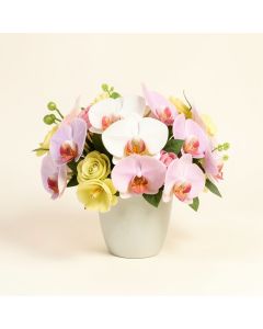 Real Touch Orchid Floral Arrangement (synthetic illustration; no displayed measurements)