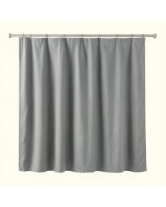 Dawn Bluff Shower Curtain Hanging Flat From A Plain Rod - Gray (synthetic illustration; no displayed measurements)