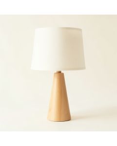 Summit Bluff Table Lamp With A Plain Fabric Shade - Ivory (synthetic illustration; no displayed measurements)