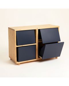 Meadow Canyon Freestanding Pull-Out Hamper Cabinet - Navy (synthetic illustration; no displayed measurements)