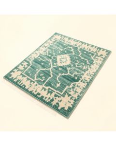 Noank Geometric Teal/Ivory Indoor/Outdoor Area Rug (synthetic illustration; no displayed measurements)