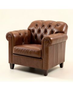 Caffrey 40 '' Wide Tufted Genuine Leather Top Grain Leather Armchair (synthetic illustration; no displayed measurements)