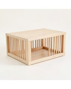 Linden Crest Empty Furniture-Style Pet Crate - Beige (synthetic illustration; no displayed measurements)