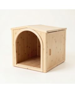 Maple Edge Empty Furniture-Style Litter Enclosure - Beige (synthetic illustration; no displayed measurements)
