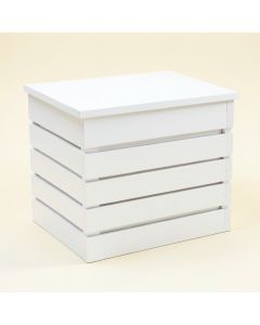 Slate Crest Closed Outdoor Storage Box - White (synthetic illustration; no displayed measurements)