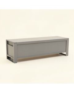 Dune Dell Narrow Outdoor Storage Bench - Gray (synthetic illustration; no displayed measurements)