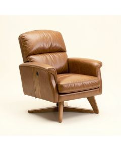 Tinney 40 '' Wide Top Grain Leather Club Chair (synthetic illustration; no displayed measurements)