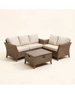 Bucktown Patio 3 Piece Seating Group With Cushions (synthetic illustration; no displayed measurements)