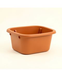 Meadow Canyon Empty Railing Planter With Integral Brackets - Terracotta (synthetic illustration; no displayed measurements)