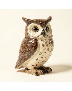 Kardier Wise Owl Ceramic Sculpture (synthetic illustration; no displayed measurements)