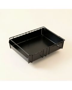Shore Edge Empty Under-Desk Cable Tray - Black (synthetic illustration; no displayed measurements)