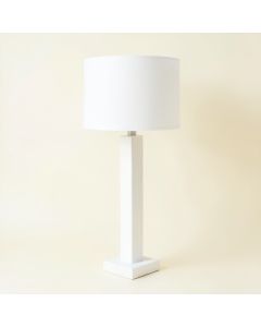 Fern Bluff Floor Lamp With A Plain Fabric Shade - White (synthetic illustration; no displayed measurements)